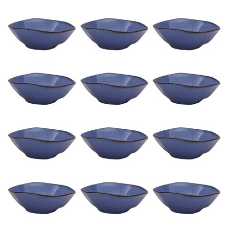 Manhattan Comfort RYO 12 Large Dinner 20.29 oz Soup Bowls in Blue 2-RM08-9510